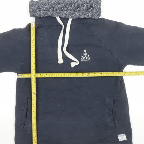 Quba & Co Navy Blue Women's Size 8 Pullover Hoodie with Anchor Logo