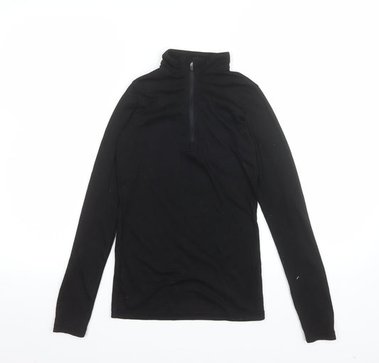 Peter Storm Womens Black Long Sleeve 1/4 Zip Activewear Top Size S