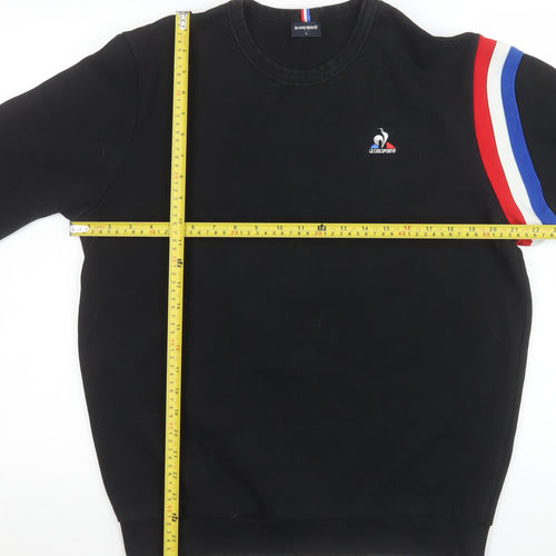 Le Coq Sportif Mens Black L Pullover Sweatshirt Crew Neck