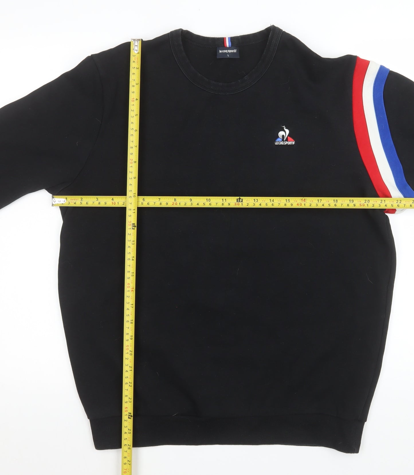 Le Coq Sportif Mens Black L Pullover Sweatshirt Crew Neck