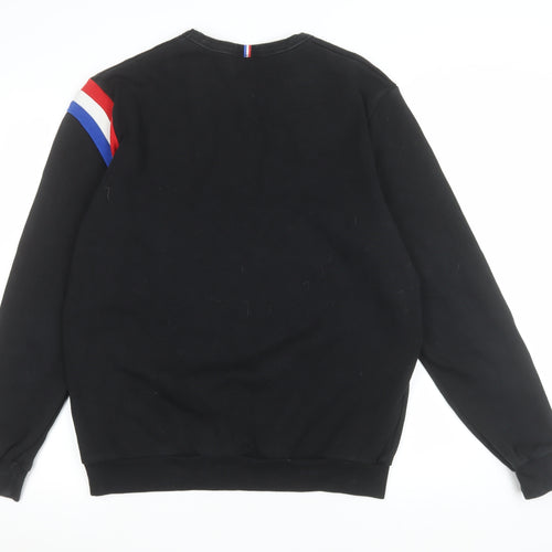 Le Coq Sportif Mens Black L Pullover Sweatshirt Crew Neck