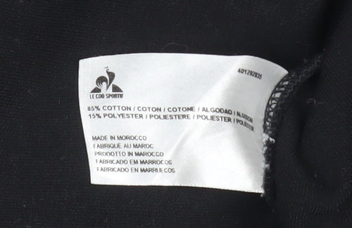Le Coq Sportif Mens Black L Pullover Sweatshirt Crew Neck