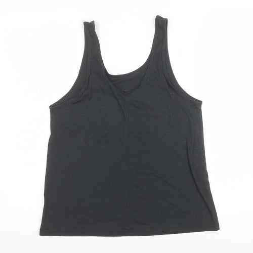 Reebok Womens Black Medium Racerback Tank Top Athletic Speedwick Gym Vest