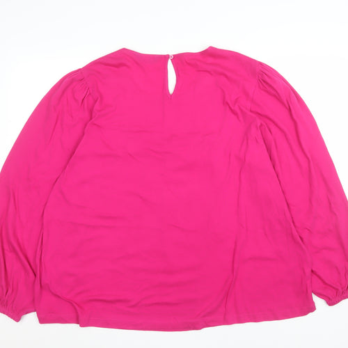 Marks and Spencer Women’s Pink Cotton Long Sleeve Tunic Blouse Size 18