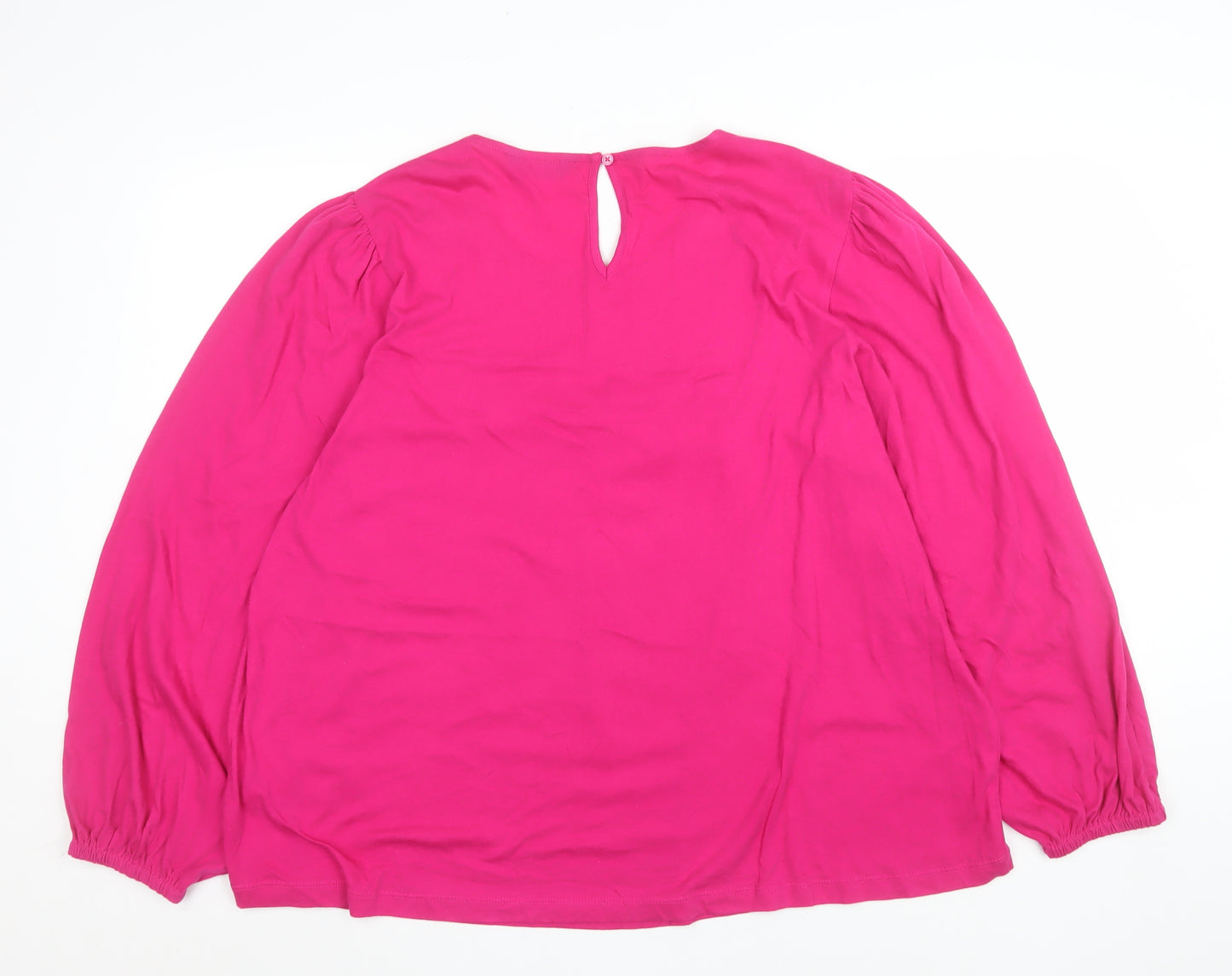 Marks and Spencer Women’s Pink Cotton Long Sleeve Tunic Blouse Size 18