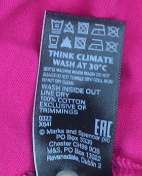 Marks and Spencer Women’s Pink Cotton Long Sleeve Tunic Blouse Size 18