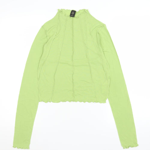Urban Outfitters Women’s Green Cropped Long Sleeve Top Size L