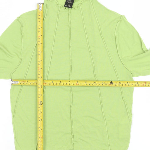 Urban Outfitters Women’s Green Cropped Long Sleeve Top Size L
