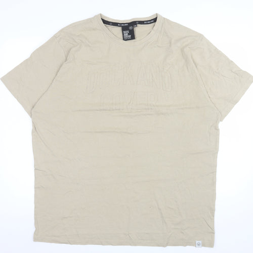 Duck and Cover Women’s Beige 2XL Cotton Short Sleeve T-Shirt