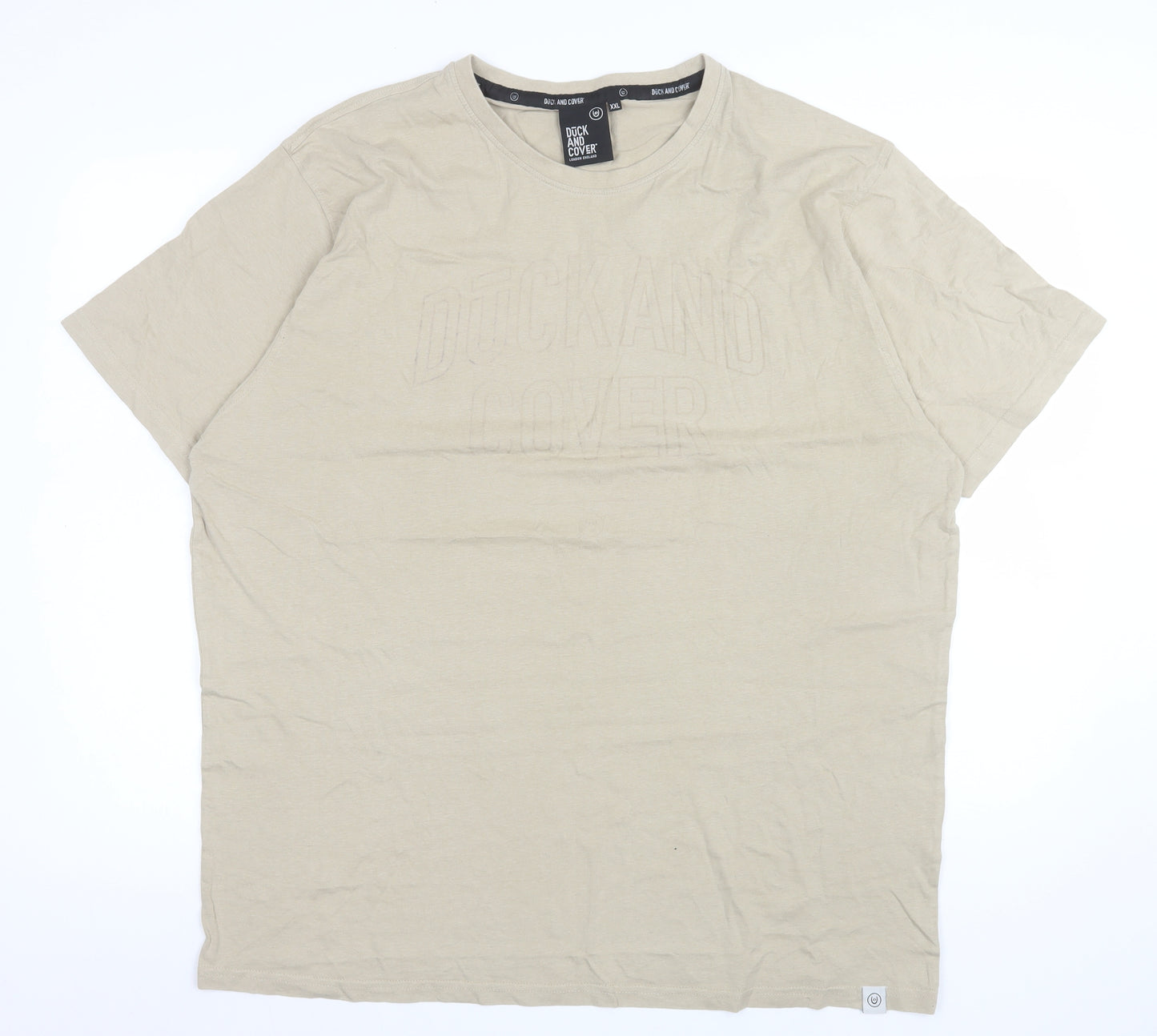Duck and Cover Women’s Beige 2XL Cotton Short Sleeve T-Shirt