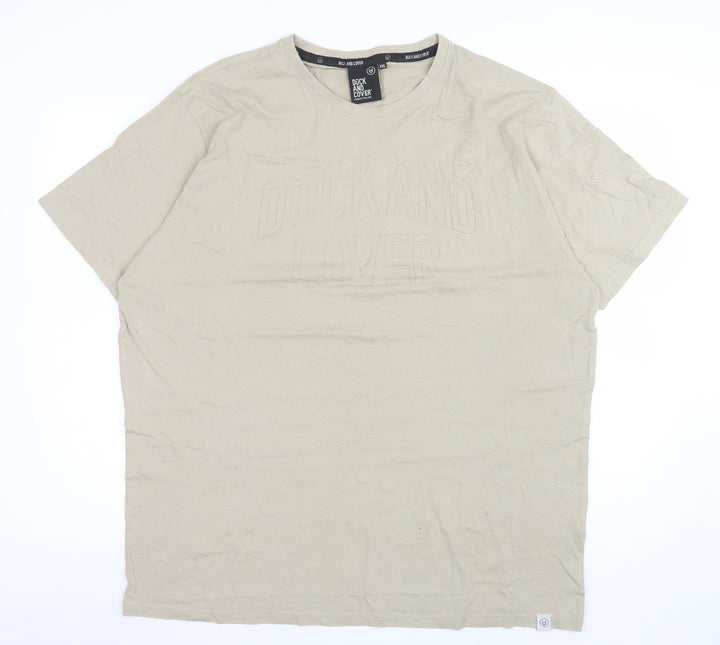 Duck and Cover Women’s Beige 2XL Cotton Short Sleeve T-Shirt