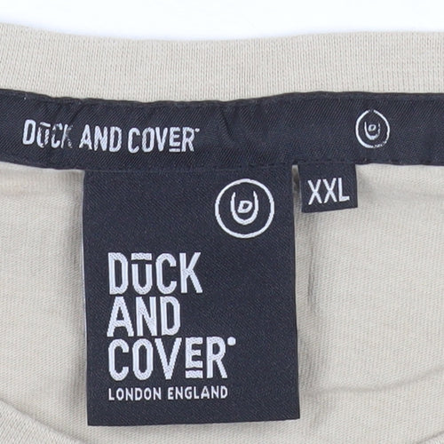Duck and Cover Women’s Beige 2XL Cotton Short Sleeve T-Shirt