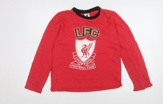 Liverpool FC Boys Red Long Sleeve Cotton Pyjama Top 11-12 Years