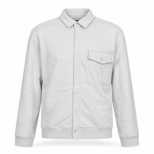 Harry Brown Men’s Grey Loose Fit Long Sleeve Button-Up Shirt Size S