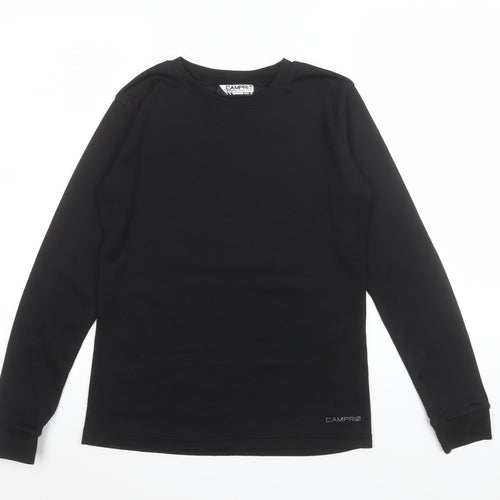 Campri Women's Black Size 10 Long Sleeve Base Layer Top
