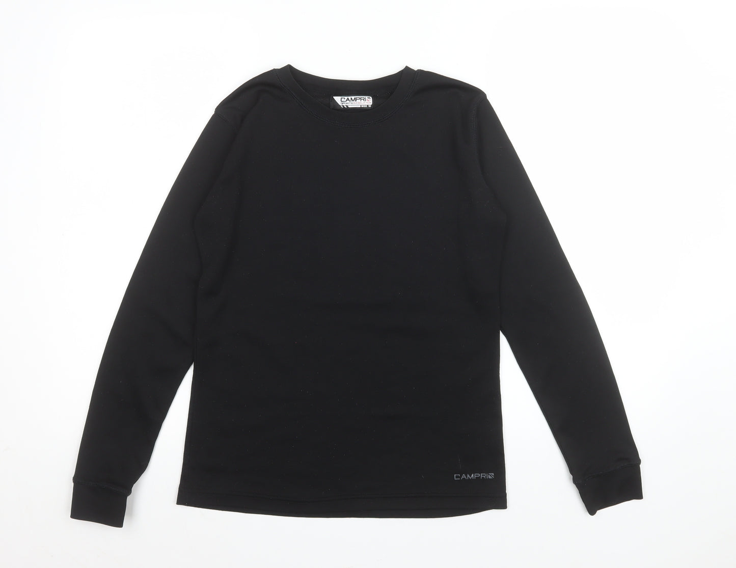 Campri Women's Black Size 10 Long Sleeve Base Layer Top