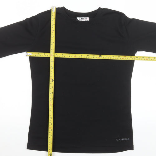 Campri Women's Black Size 10 Long Sleeve Base Layer Top