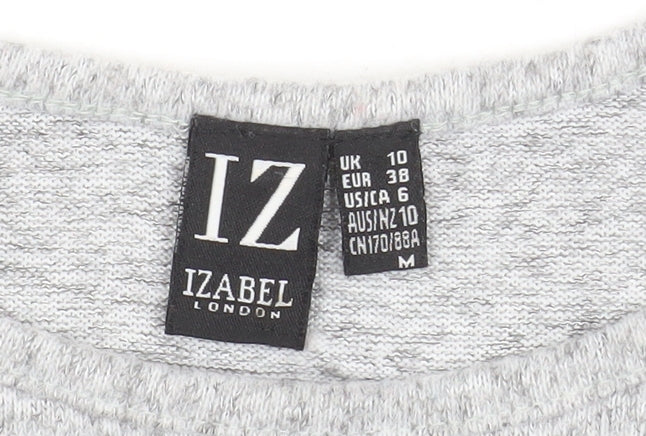 Izabel London Women's Grey Bird Print Pullover Sweatshirt Size 10