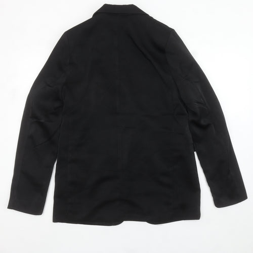 H&M Women’s Black Blazer Jacket Size UK 14+ Classic Single-Breasted