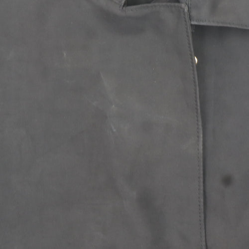 Zara Woman Black Mid-Length Overcoat Size S Classic Style