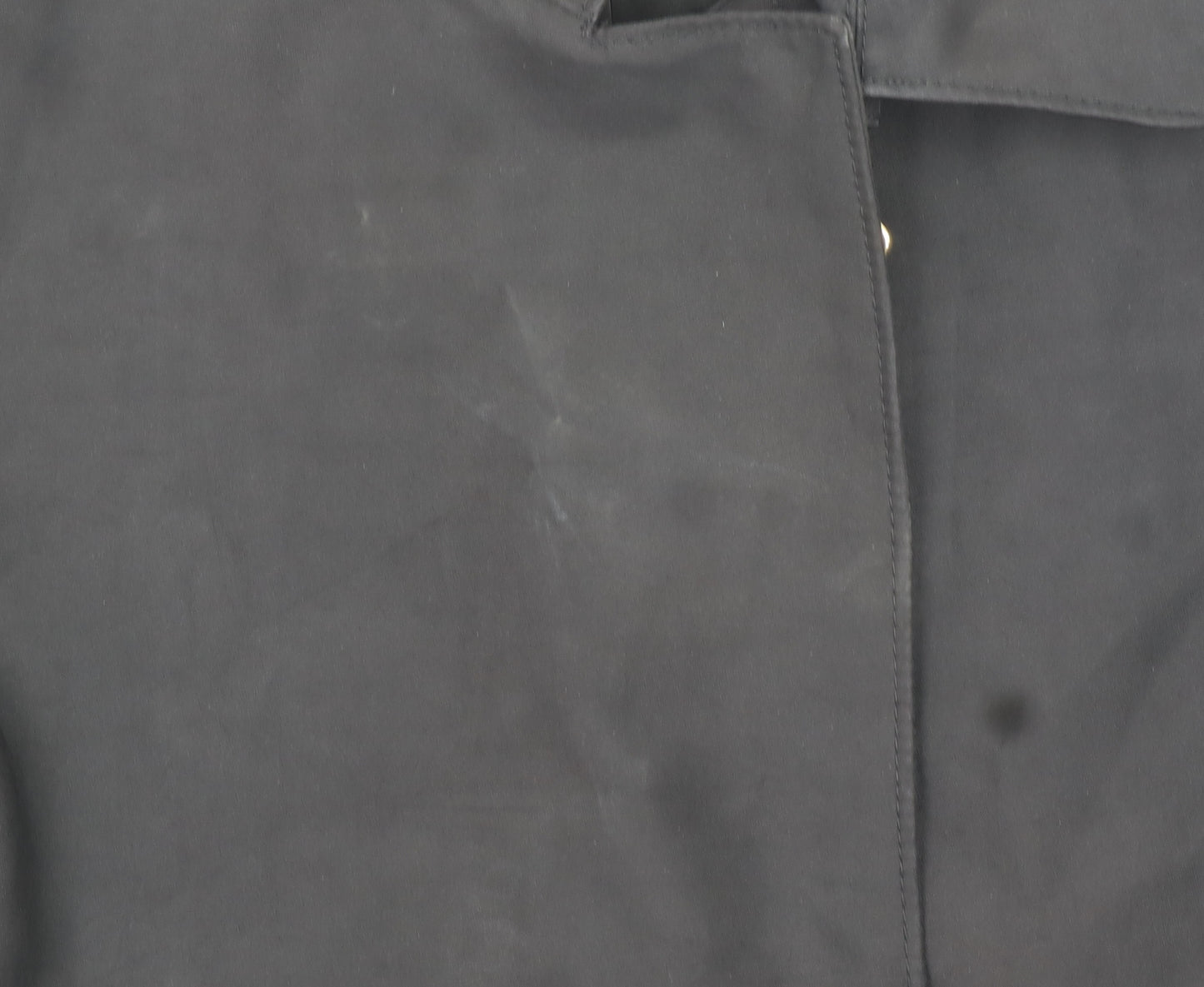 Zara Woman Black Mid-Length Overcoat Size S Classic Style
