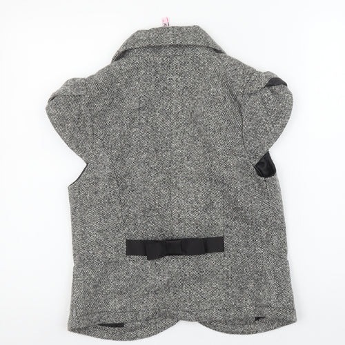 JCL Trends Womens Grey Tweed Tailored Shawl Collar Suit Waistcoat M