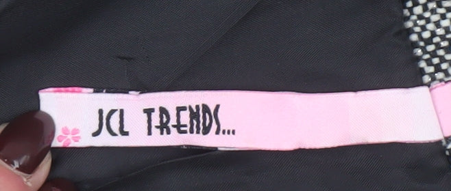 JCL Trends Womens Grey Tweed Tailored Shawl Collar Suit Waistcoat M