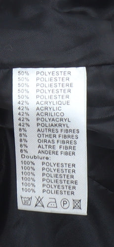 JCL Trends Womens Grey Tweed Tailored Shawl Collar Suit Waistcoat M