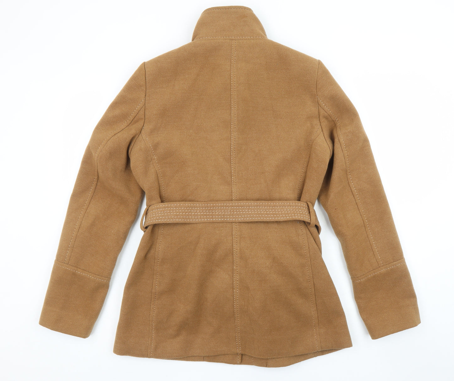 H&M Women’s Brown Belted Mid-Length Trench Coat Size 10