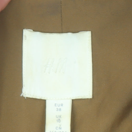 H&M Women’s Brown Belted Mid-Length Trench Coat Size 10