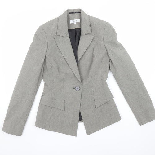 Next Women’s Grey Houndstooth Tailored Suit Jacket Size 6