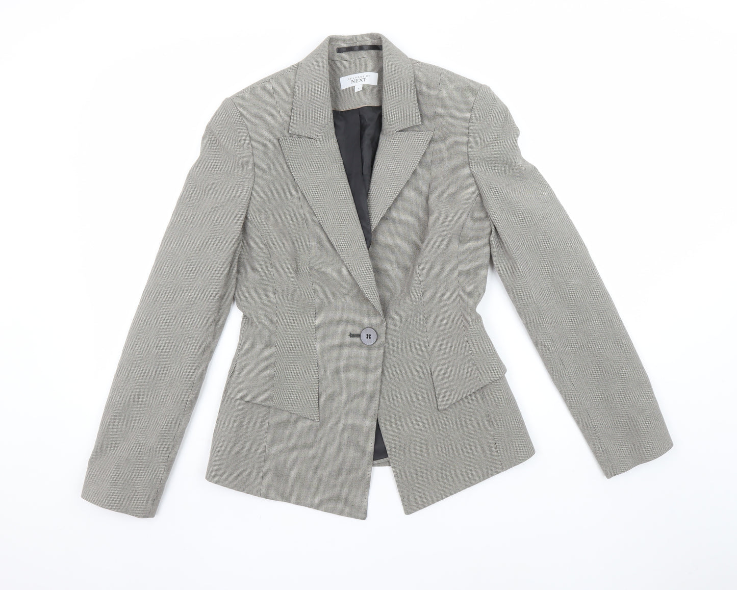 Next Women’s Grey Houndstooth Tailored Suit Jacket Size 6