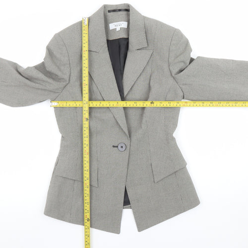 Next Women’s Grey Houndstooth Tailored Suit Jacket Size 6