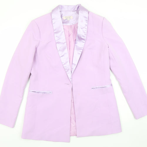 Amy Lynn Women's Purple Shawl Collar Tuxedo Blazer Size S