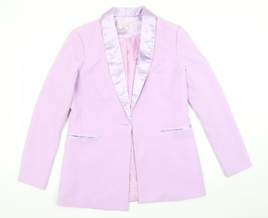 Amy Lynn Women's Purple Shawl Collar Tuxedo Blazer Size S