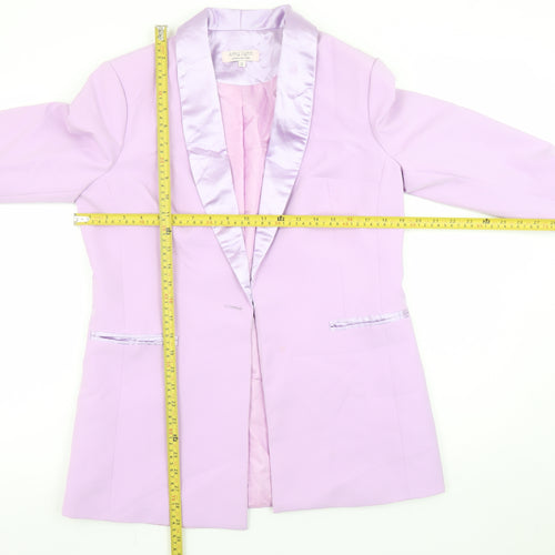 Amy Lynn Women's Purple Shawl Collar Tuxedo Blazer Size S