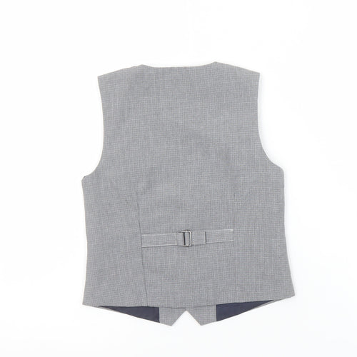 Next Boys Grey Check Waistcoat 4-5 Years Formal Wedding Suit Vest