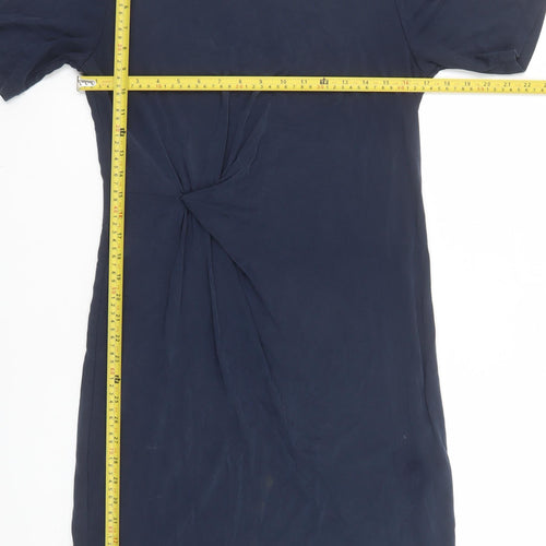 Garcia Women's Blue Sheath Dress M Knee Length Short Sleeve Workwear