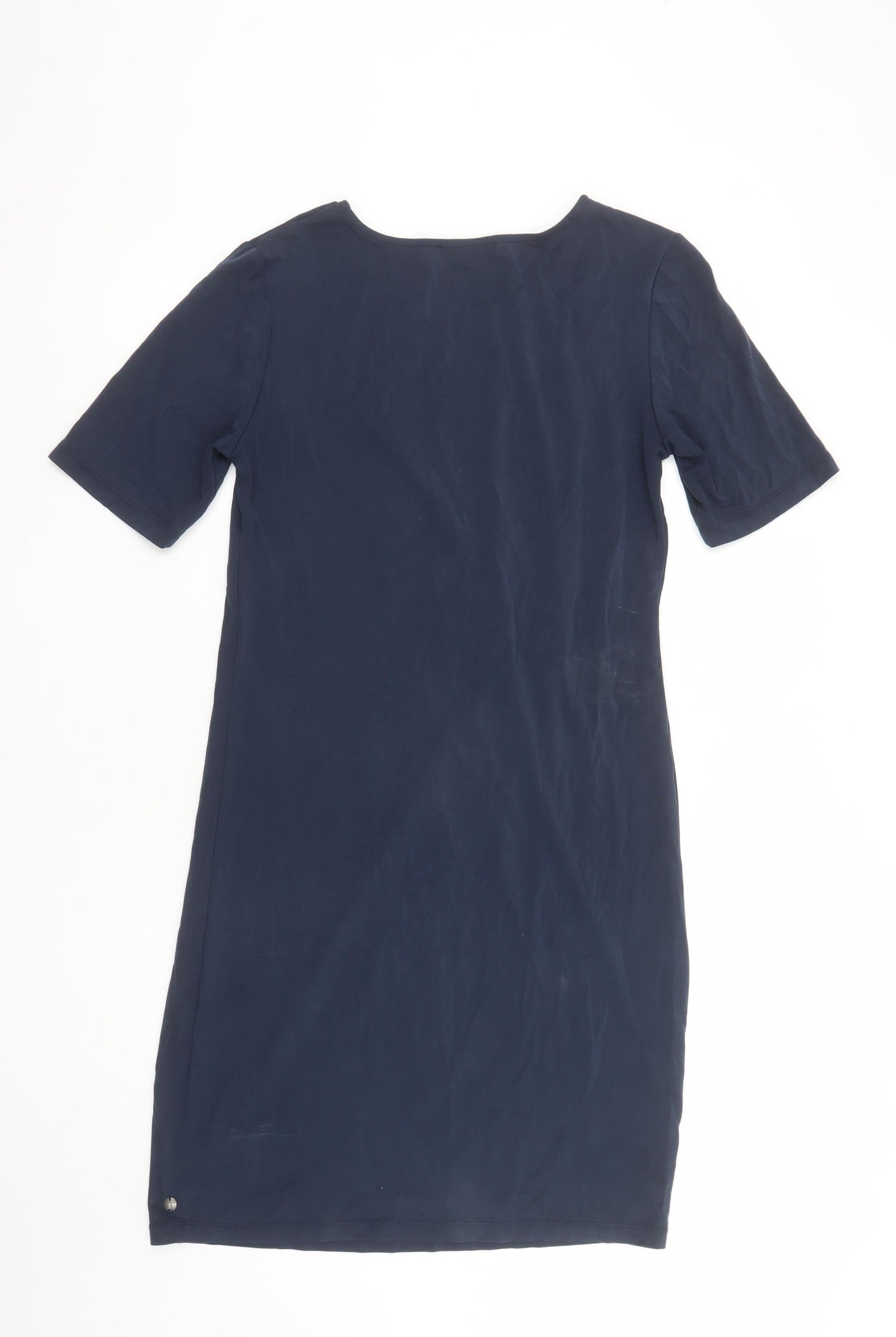 Garcia Women's Blue Sheath Dress M Knee Length Short Sleeve Workwear