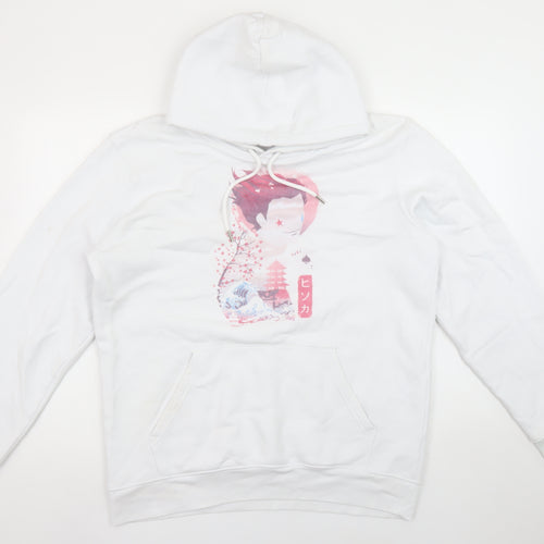 Stanley/Stella Women White Hisoka Anime Hoodie L Organic Cotton