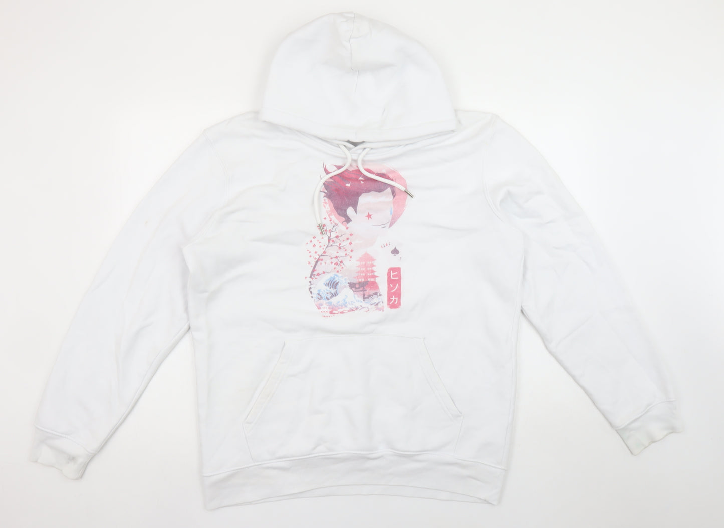 Stanley/Stella Women White Hisoka Anime Hoodie L Organic Cotton