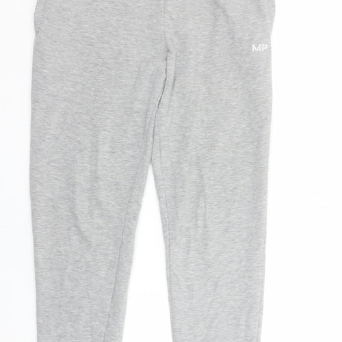 MP Women Grey Jogger Trousers S Jersey Elastic Waist Comfort Fit