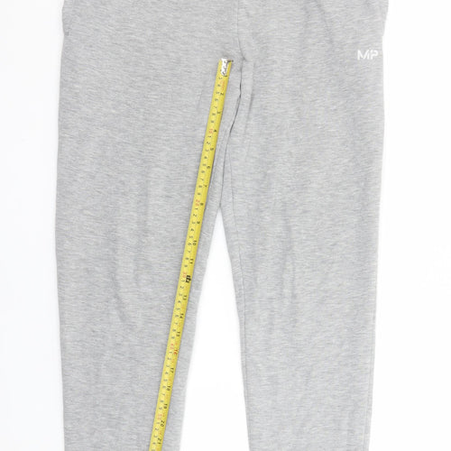 MP Women Grey Jogger Trousers S Jersey Elastic Waist Comfort Fit