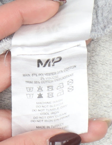 MP Women Grey Jogger Trousers S Jersey Elastic Waist Comfort Fit