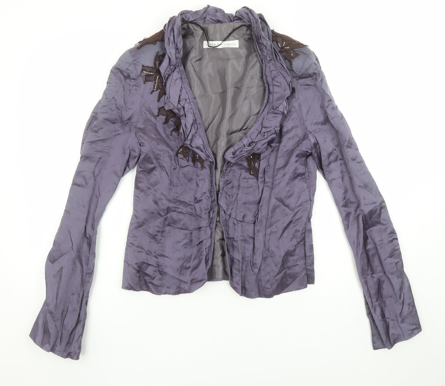 Linea Raffaelli Women’s Purple Blazer Jacket Size 16 Tailored Formal