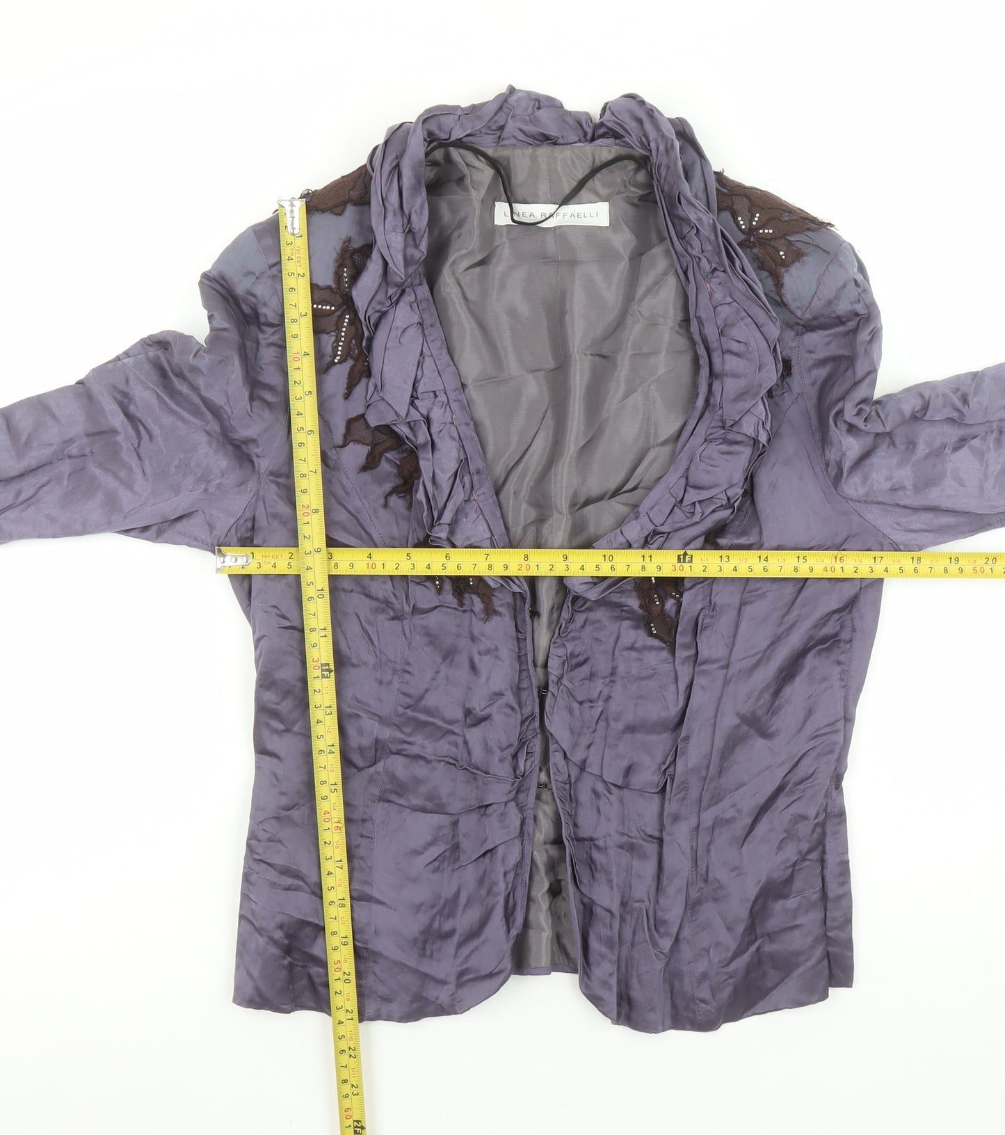 Linea Raffaelli Women’s Purple Blazer Jacket Size 16 Tailored Formal