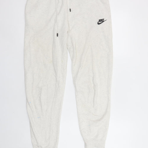 Nike Women’s Grey Jogger Sweatpants Small Elastic Waist Logo Sportswear