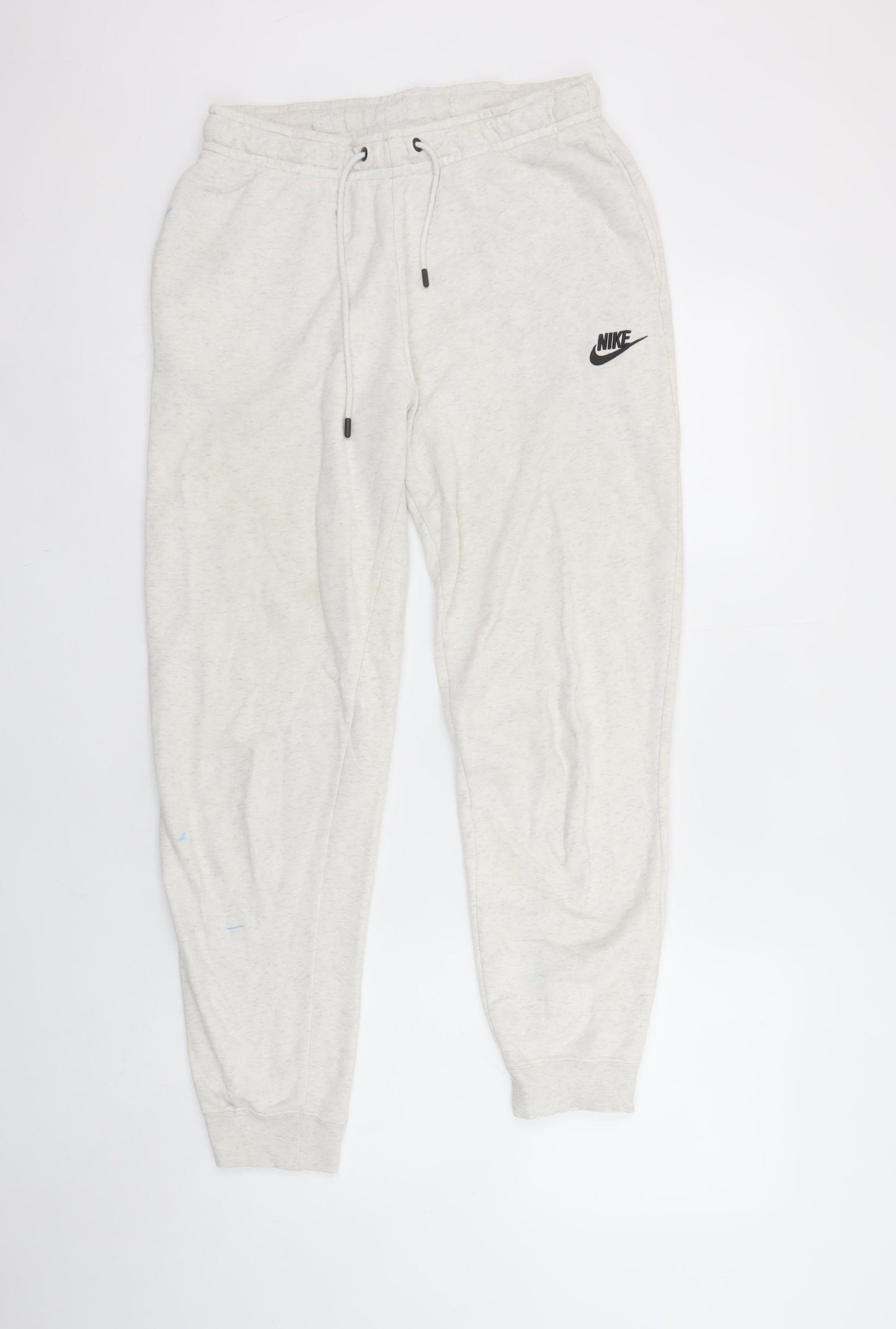 Nike Women’s Grey Jogger Sweatpants Small Elastic Waist Logo Sportswear