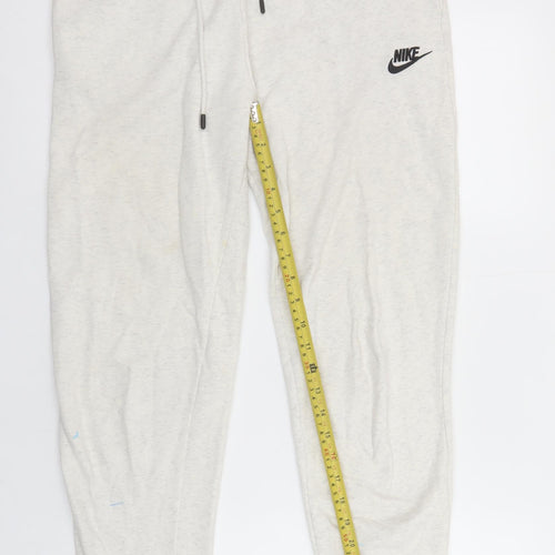 Nike Women’s Grey Jogger Sweatpants Small Elastic Waist Logo Sportswear