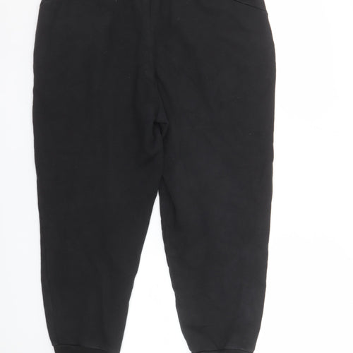 Puma Women's Black Jogger Trousers L Fleece Cotton Blend